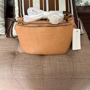 Poppy & Peonies Camel Crossbody Bag